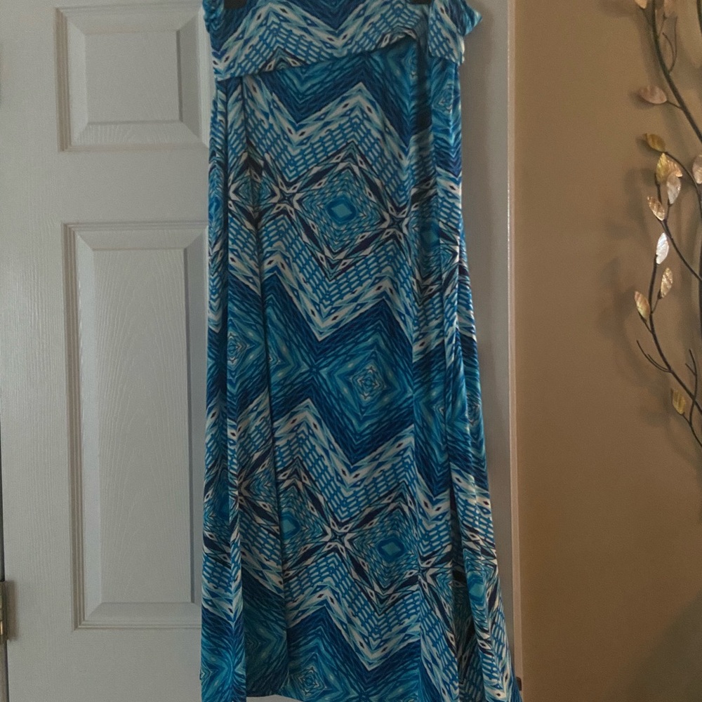NWT New Directions blue maxi skirt